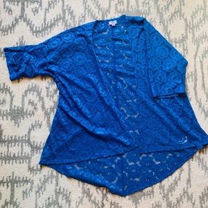 LuLaRoe • Blue Lace Lindsay Kimono